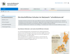 Lernplattform WebWeaver Startseite von schulbistum.de