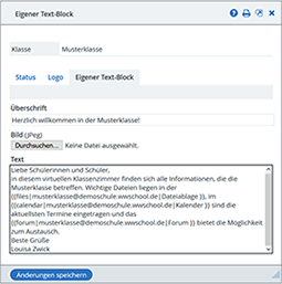 Einen eigenen Textblock definieren